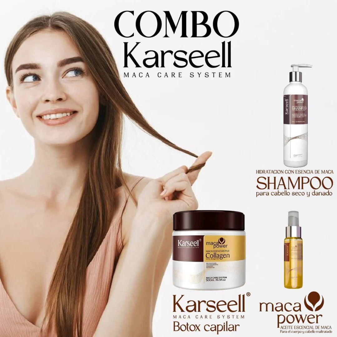 🇨🇱 OFERTA! COMBO KARSEELL SHAMPOO + CREMA Y DE REGALO EL ACEITE🎁 🇨🇱