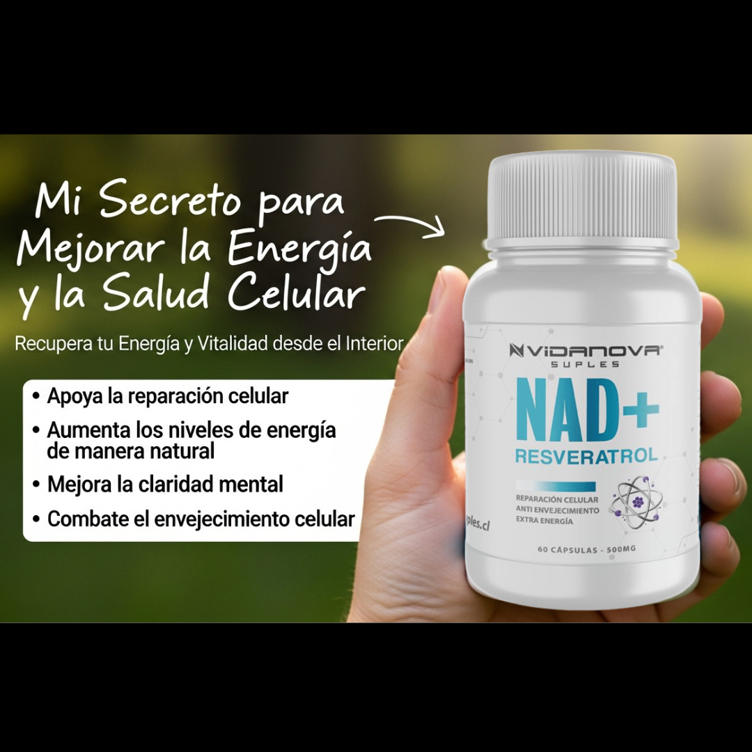 🧠💥Activa tu energía celular y juventud desde adentro con NAD+ & Resveratrol 💊✨
